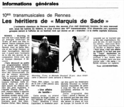 Ouest France du 29/11/1988 Ouest France du 29/11/1988